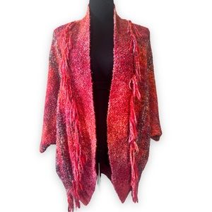 ANTHROPOLOGIE Sleeping on Snow Dreamy Boho Open Front Cocoon Sweater Romantic